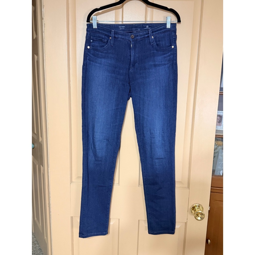 AG Adriano Goldschmied The Prima Cigarette Leg Jeans Dark‎ Wash Size 28R